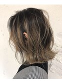 【EIGHT福岡】nabe_コントラスト上質バレイヤージュシアベージュ