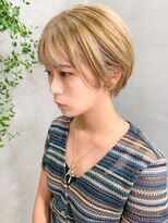 テトヘアー(teto hair) ミルクティベージュ、ブロンドベージュ、ブリーチ、ショートボブ