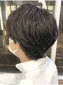 MEN'S HAIR  センターパート　ツイストスパイラル　コンマヘア