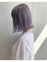 メーヴェ(Mowen) mowen×外ハネミディアム×小顔カット×ダークアッシュ