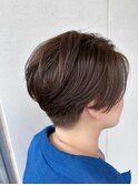 ハンサムショート×柔らかシアーグレージュ