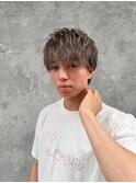 アッシュブラックカルマパーマベリーショートダークアッシュ
