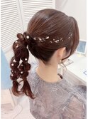 ツイン高め編み下ろし