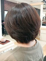 ヘアークリアー 春日部&nbsp;ミセス 大人可愛いふんわりショートボブスタイル ブラウンカラー