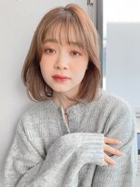 アグノス 青山(Agnos) ココアベージュグラゲヘアーくびれ小顔オリーブグレー