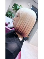 マルフェ 天王寺(marfe)&nbsp;【marfe】エンドカラー＿チェリーピンク＿ショートボブ