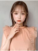 サイドバング斜めバングフェミニンロング愛され#320f0211