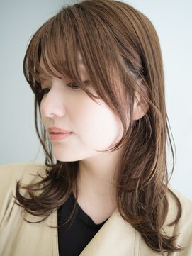 ビュートリアム265(BEAUTRIUM 265) ◆モテ髪ミディアムレイヤーカット/小顔レイヤー/ハニーベージュ