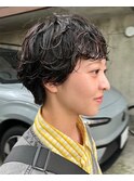 コンパクトショートパーママッシュパーマベリーショート