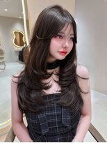 サイン 渋谷(SIGN)&nbsp;韓国ヘアーハッシュカットレイヤーカットグレージュブリーチ無し