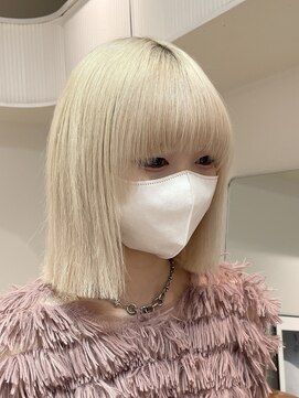 ミーム 原宿 表参道(meme) ◎ブロンドハイトーンカラーデザインカラーアンブレラカラー金髪