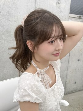エヌアイ オモテサンドウ(ni omotesando) ☆ポニーテールアレンジ 顔周りカット☆