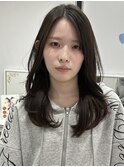 似合わせレイヤーカット/透明感カラー/オリーブベージュ
