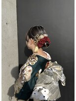 スーリール 西大分店(Sourire)&nbsp;振袖に映える水引華やか和装アレンジ