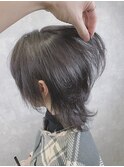スロウカラー×ダークグレー×ウルフカット