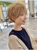 人生変わる!簡単セットの垢抜けショート☆マロンベージュ