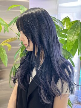 ゼスト 八王子店(ZEST) ブリーチありのブルーブラック/韓国ヘア【佐々木麻衣】