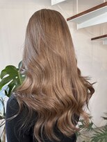 ピークスヘア(peaks hair) ミルクティーベージュハイトーンミルキーベージュレイヤー堀江