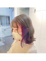 ヘアサロン ガリカ 表参道(hair salon Gallica)&nbsp;韓国風インナーカラー/イヤリングカラー派手髪