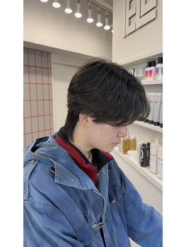 ペレ 渋谷(PELE) MEN’S HAIR/ブルーブラック/フェザーパーマ/渋谷