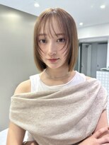 サンドイエナ 横浜店(sand yena)&nbsp;くびレイヤーボブルフネビージュ小顔ワンレンこなれミディ