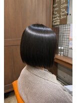 美容室カードル 新小岩店(Cadre)&nbsp;乾かすだけでまとまる大人ボブ/艶っぽオリーブブラウン