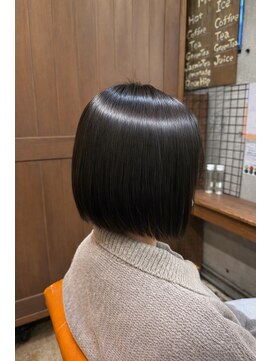 美容室カードル 新小岩店(Cadre) 乾かすだけでまとまる大人ボブ/艶っぽオリーブブラウン