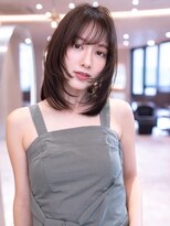 ハバナ 渋谷(HAVANA)&nbsp;大人ガーリー顔周りミディアムレイヤーカット×ココアブラウン