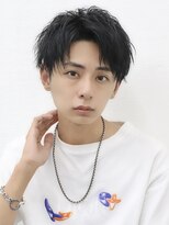 エイド 本店(aid)&nbsp;黒髪ビジネスショートアップバング束感ヘア