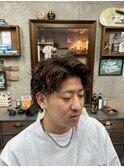 MEN’S HAIR/サーフカール/刈り上げセンターパート/印西