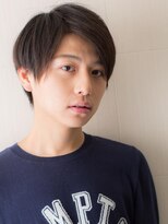 メンズヘア ビーセカンド 草加店(MENS HAIR B-2) チョコレートブラウン斜めバング学生シースルーマッシュY草加