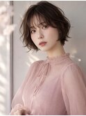 大人可愛い20代30代40代小顔ひし形ミディアム前下がり