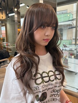 サンク 原宿 表参道(cinq) 原宿ワンブリーチヘーゼルベージュ×ハッシュレイヤー*