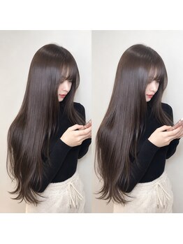 アッシュ 池袋店(Ash)の写真/髪質改善縮毛矯正でうねり広がりを整えコンプレックスも解決♪輝く美髪体験!【池袋/縮毛矯正/髪質改善】