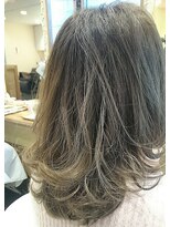 クレドガーデン 浦和店(CRED GARDEN)&nbsp;ベージュ×ミディアム×外ハネ20代30代40代