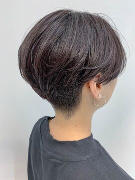 テトヘアー(teto hair) short (暗髪パープル、刈り上げ、ハンサムショート)