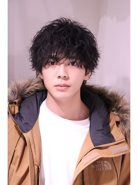 ネイビー(NAVY) スタイリング簡単 束感 ひし形 王道 ショートウルフ