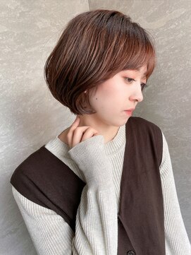 フラッグヘア 新宮店(Flag HAIR) 丸みボブ☆インナーカラーハイライトイルミナカラー