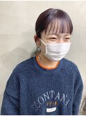 ダークパープル×パツンとオン眉バング