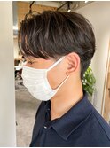 ニュアンスパーマセンターパートコンマヘアツーブロック　