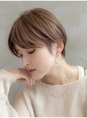 大人かわいい/小顔ヘア/透明感ベージュ/20代30代40代