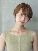 大人かわいい前髪セシルカットココアブラウンフリンジウェーブ