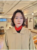 ミディアム ラフウェーブ ハンサムボブ