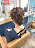 ウエーブのシニヨン☆