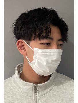 エクシア 西梅田店(EXCIA) 【クセも生かせる♪】パーマ×ツーブロックスタイル