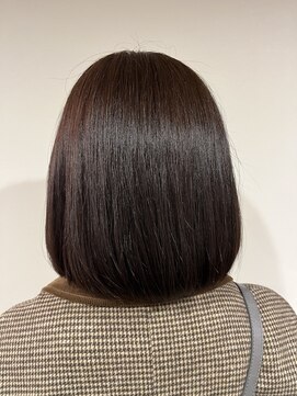 ヘアーアンドメイクアップ ケー インターナショナル 神楽坂(Ke' International) ボブ　重ためボブ　丸みショート　ワンレン　ワンレンボブ