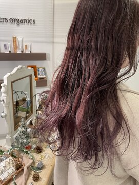 グランデ(GRANDE) ロングレイヤー/深いラベンダーカラー/ダブルカラー/暖色カラー