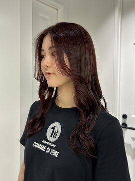 ゼスト 八王子店(ZEST) カシスレッド/ブリーチなしダブルカラー【藤野はるひ】