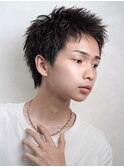 爽やかアップバング"メンズスパイキーショート"