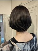 耳かけボブ×秋色 オリーブグレージュ